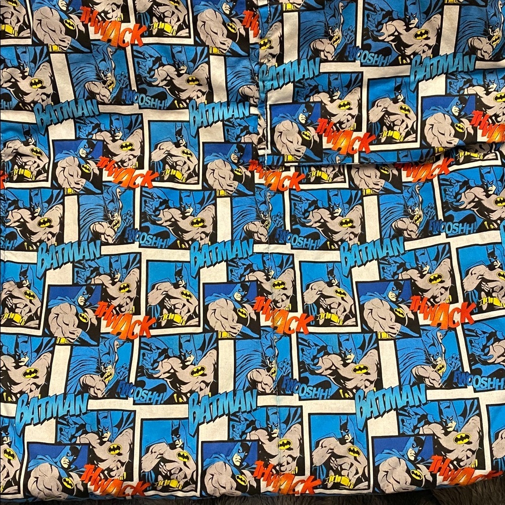 Handmade Blue DC Comic Book/ Batman Patterned Blanket - Picture 3 of 16